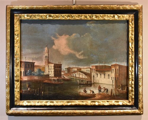 Veduta di Venezia con la Chiesa di S. Geremia e il Ponte delle Guglie