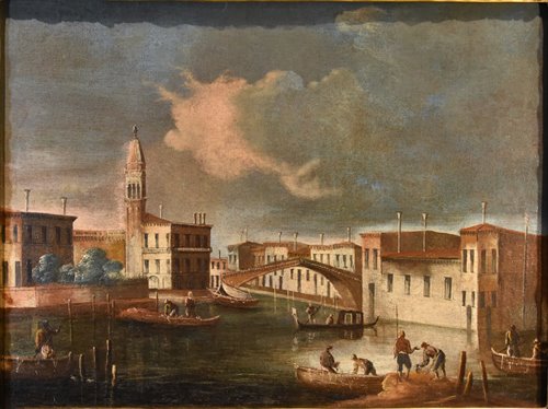 Veduta di Venezia con la Chiesa di S. Geremia e il Ponte delle Guglie