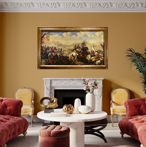 Battaglia tra cavallerie cristiana e turca