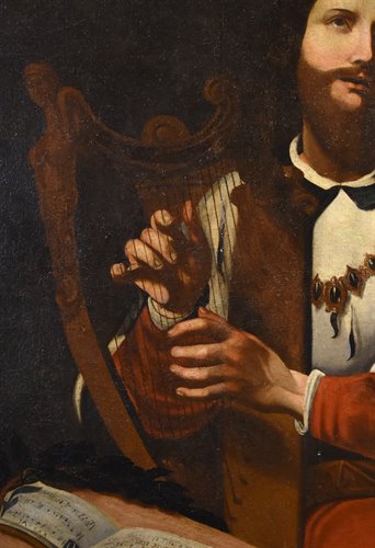 Re Davide suona l’arpa