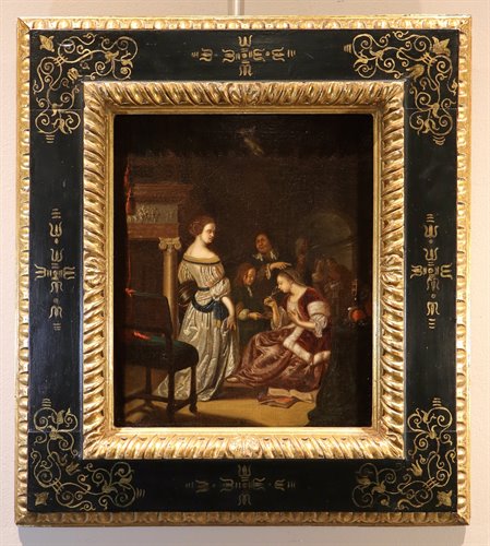 Elegante compagnia in un interno