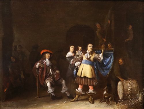 Corpo di guardia con trombettiere