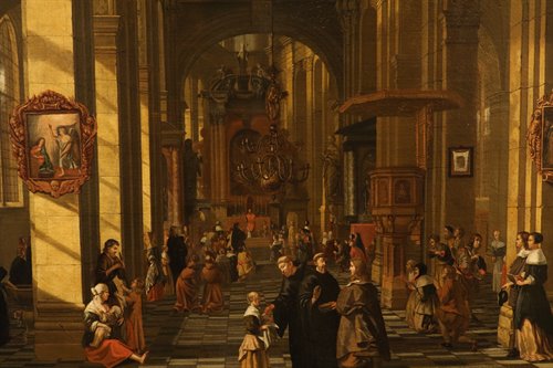 Interno di una chiesa fiamminga