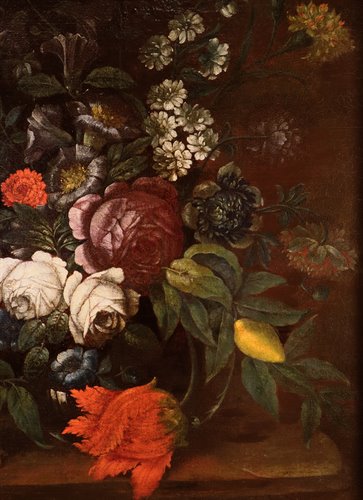 Natura morta con fiori e agrumi