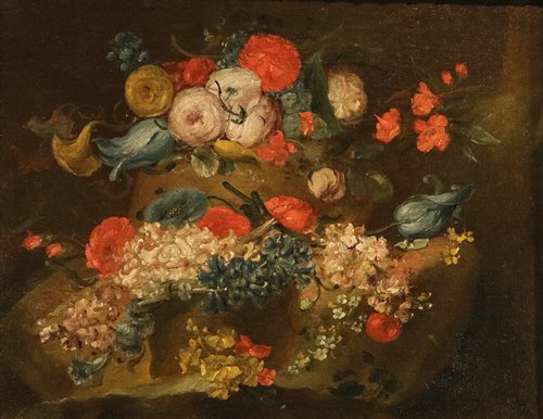 Coppia di nature morte di fiori