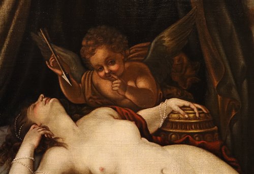 Venere dormiente con Cupido