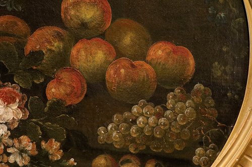 Natura morta di fiori e frutta