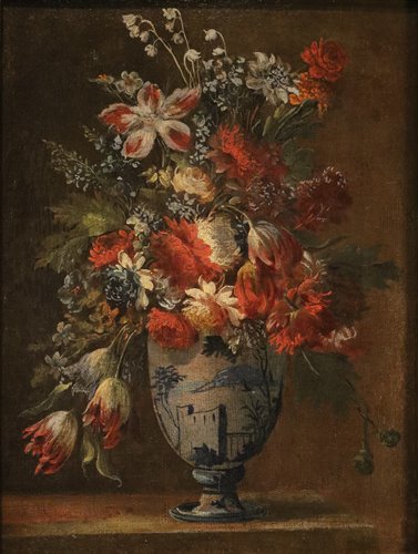 Coppia di nature morte di fiori