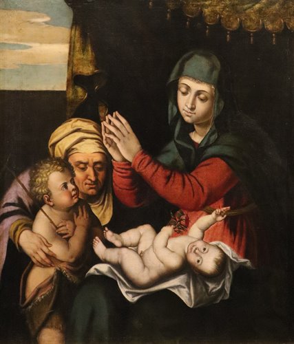 Madonna col Bambino, San Giovannino e Santa Elisabetta